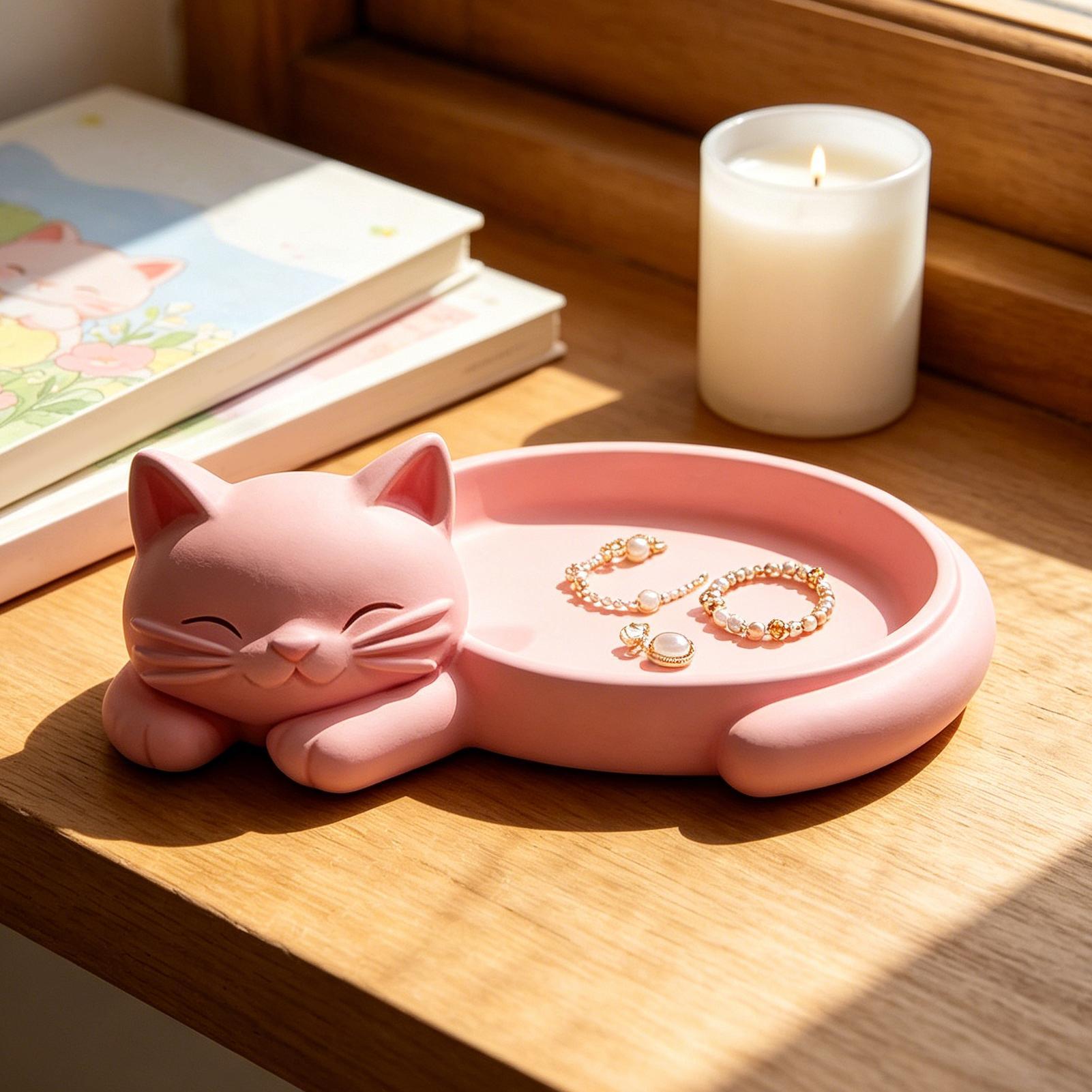 Jewelry Making Board - Cat Shaped Jewelry Organizer Tray for