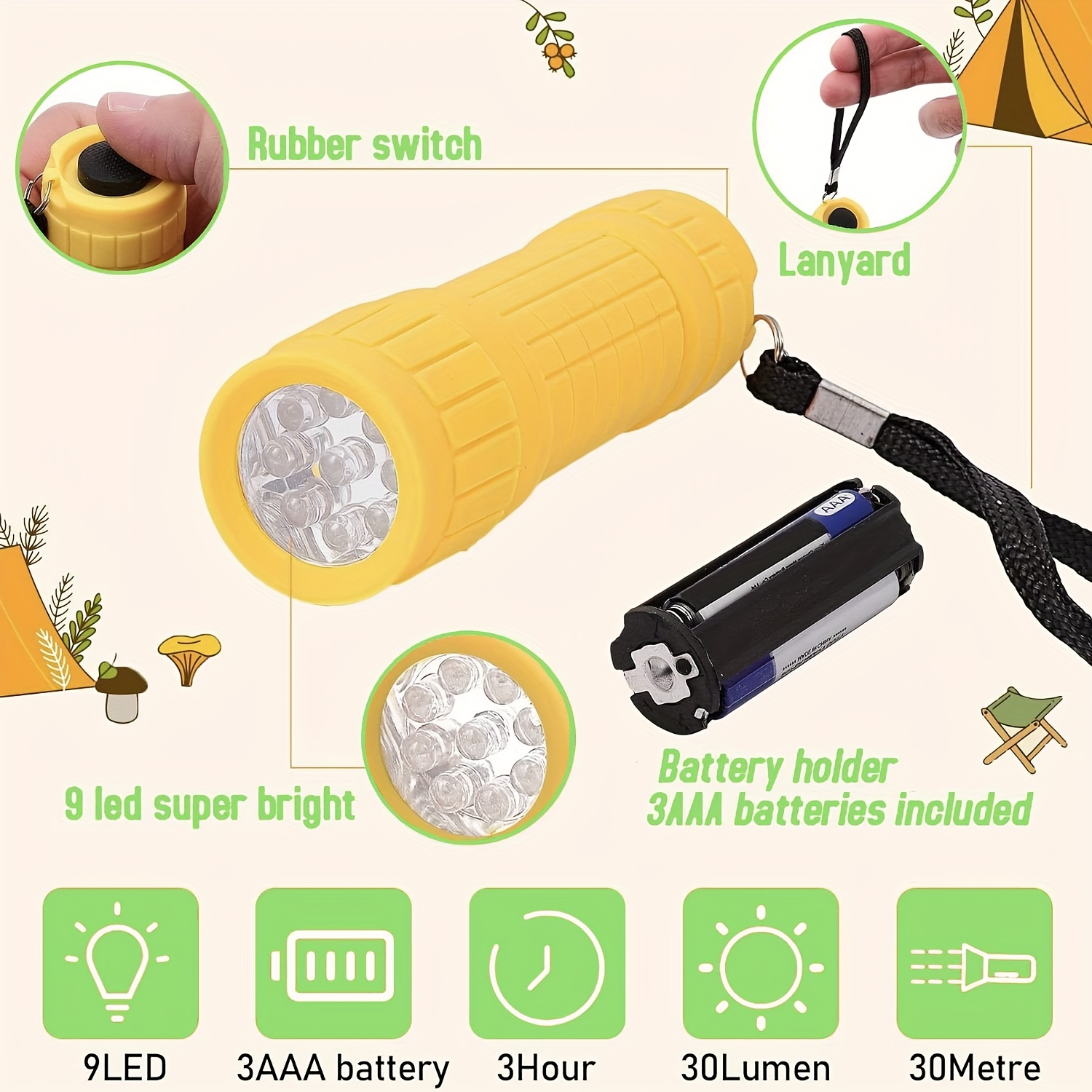 Mini Portable Flashlight Nine  - Jewelry Making Torch 评论和价格