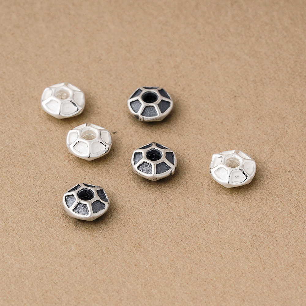 925 Silver Beads Hexagon Groov - Jewelry Making In La 评论和价格