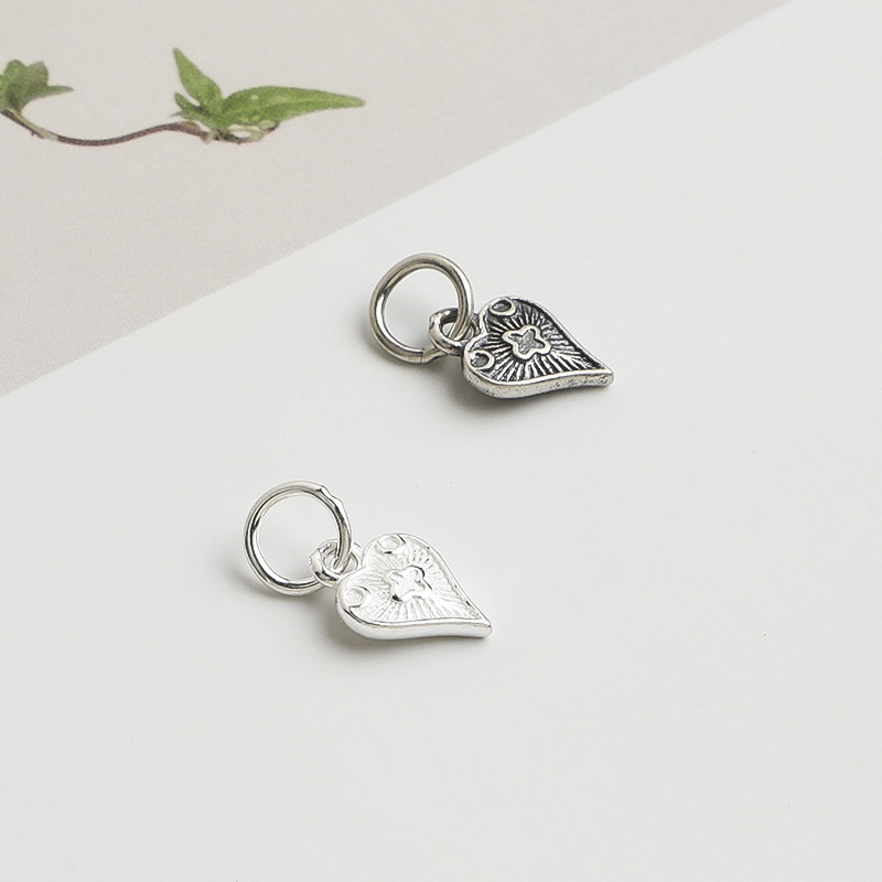 925 Silver Pendant Heart Charm - Jewelry Making In La 评论和价格