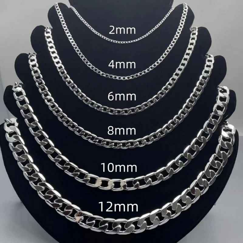 Men's 925 Sterling Silver Neck - Lobster Clasp Silver 评论和价格