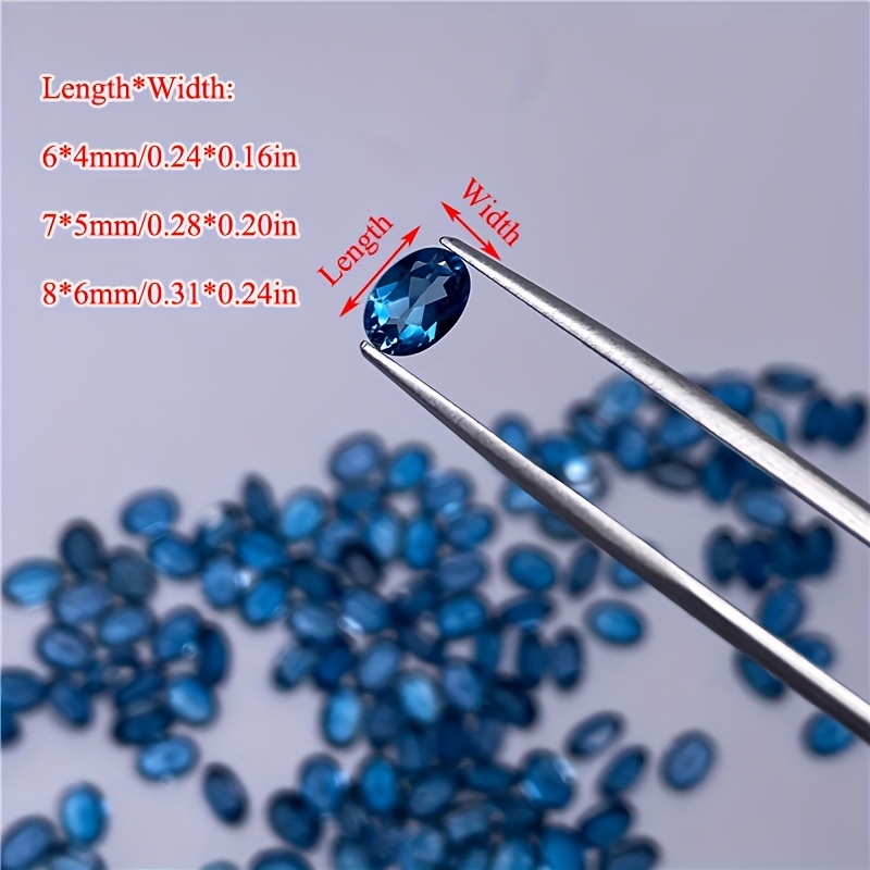 1pc natural London blue topaz- - Jewelry Making London 评论和价格
