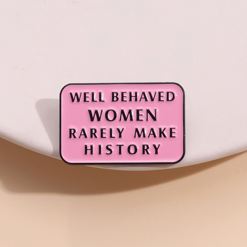 Feminist Enamel Pins Well Beha - Jewelry Making History 评论和价格
